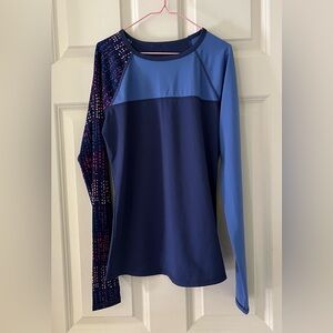 - Women’s Roxy Bubble Stripe Rashguard -M blue surf swim